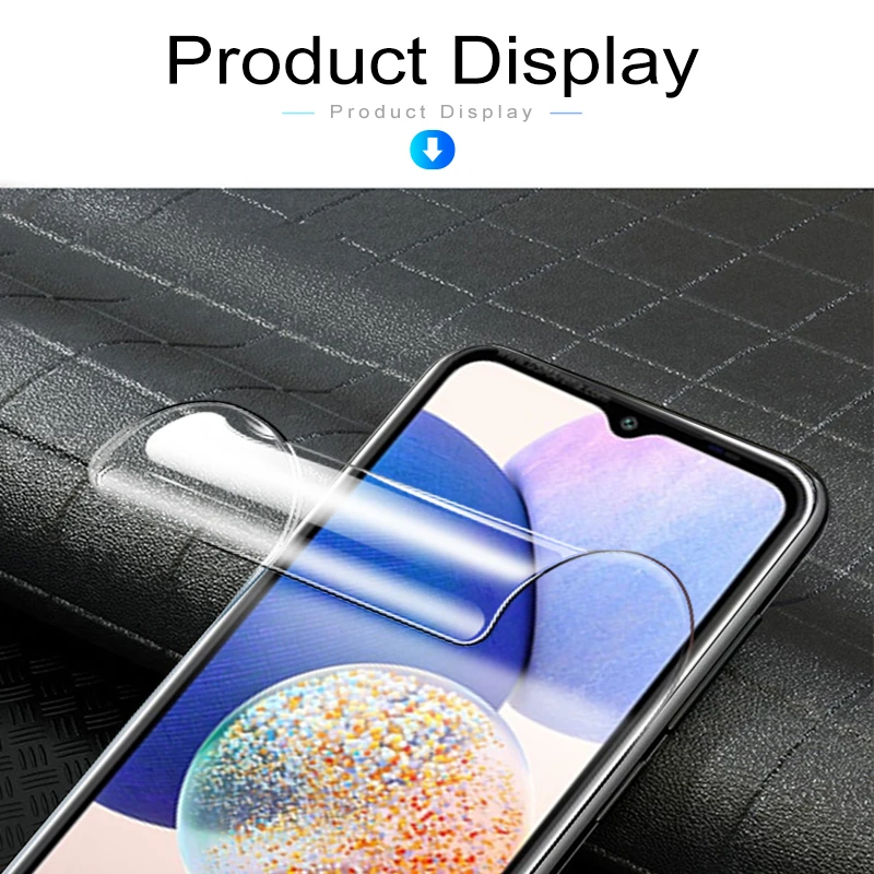 شاشة أمامية هيدروجيل فيلم 4in1 لهاتف سامسونج جالاكسي A14 5G واقي عدسة الكاميرا سامسونج A14 A 14 14A 6.6 بوصة زجاج غير مقسى