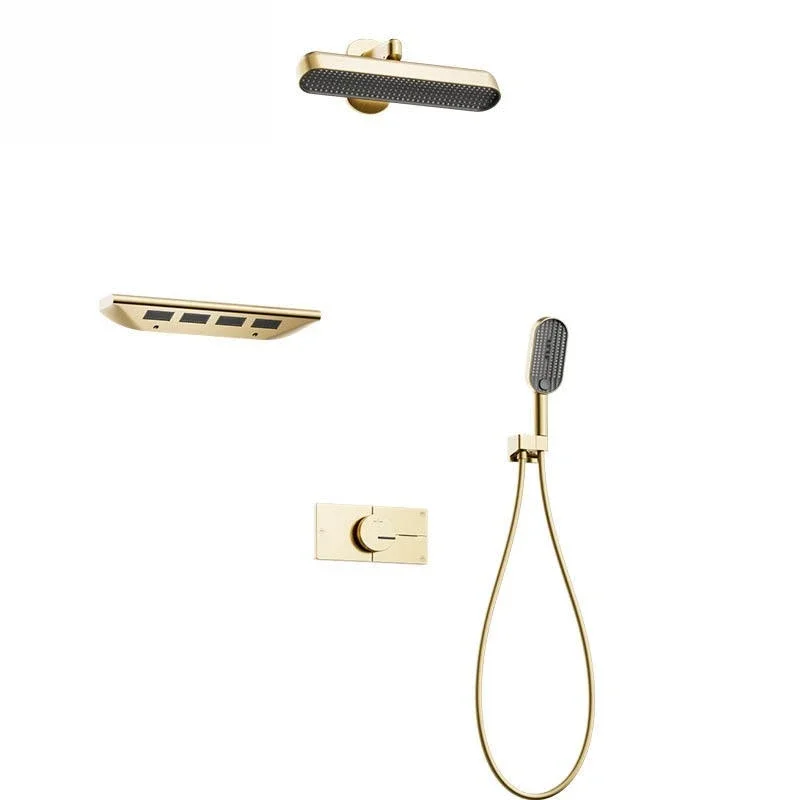 

household concealed multi-functional waterfall rain shower shoulder spray storage table into the wall