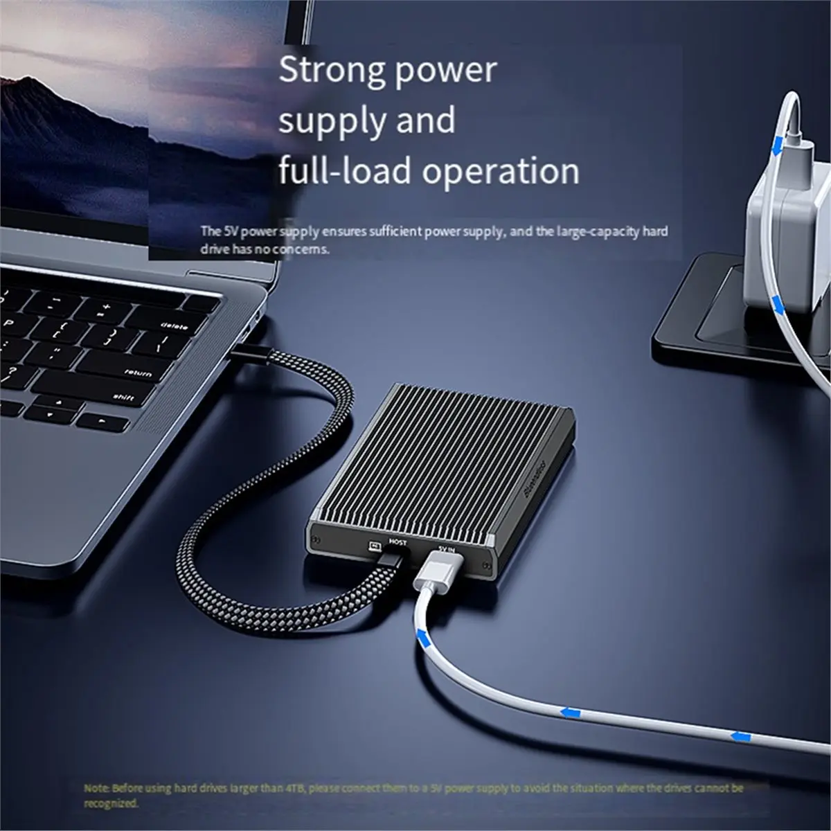 FUA@ Blueendless 2 Bay RAID M.2 SATA NVMe SSD Enclosure Dual-Bay External RAID Case for M.2 NVMe & SATA SSDs Up to 16TB