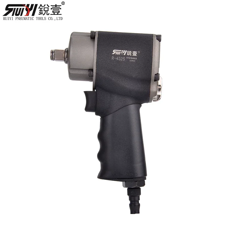 Taiwan Ruiyi R-4325 Mini Short-Shaft Pneumatic Wrench with High Torque 1/2 Industrial-Grade Small Air Gun Pneumatic Tool
