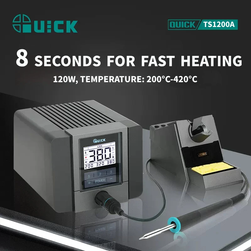 QUICK Soldering Station TS1200A 120W Smart Lead Free Suitable for Motherboard PCB BGA Soldering Repair Soldering Station Tool