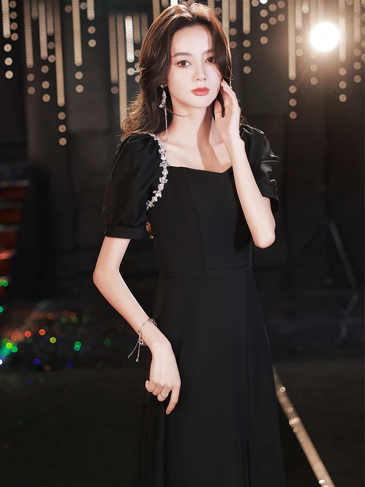 

Ele Bla Evening Gown Women's Luxury Simple Design Hepburn Sle High Waist Long Dr Suitable for Daily Wear And Parties