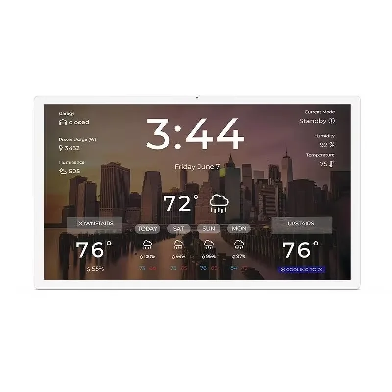 21.5인치 RK3576 8코어 CPU 안드로이드 14 태블릿 (벽걸이 마운트, RJ45 POE HDMI 입력, 터치 스크린 디스플레이, FHD 스마트 홈 컨트롤러 탑재)