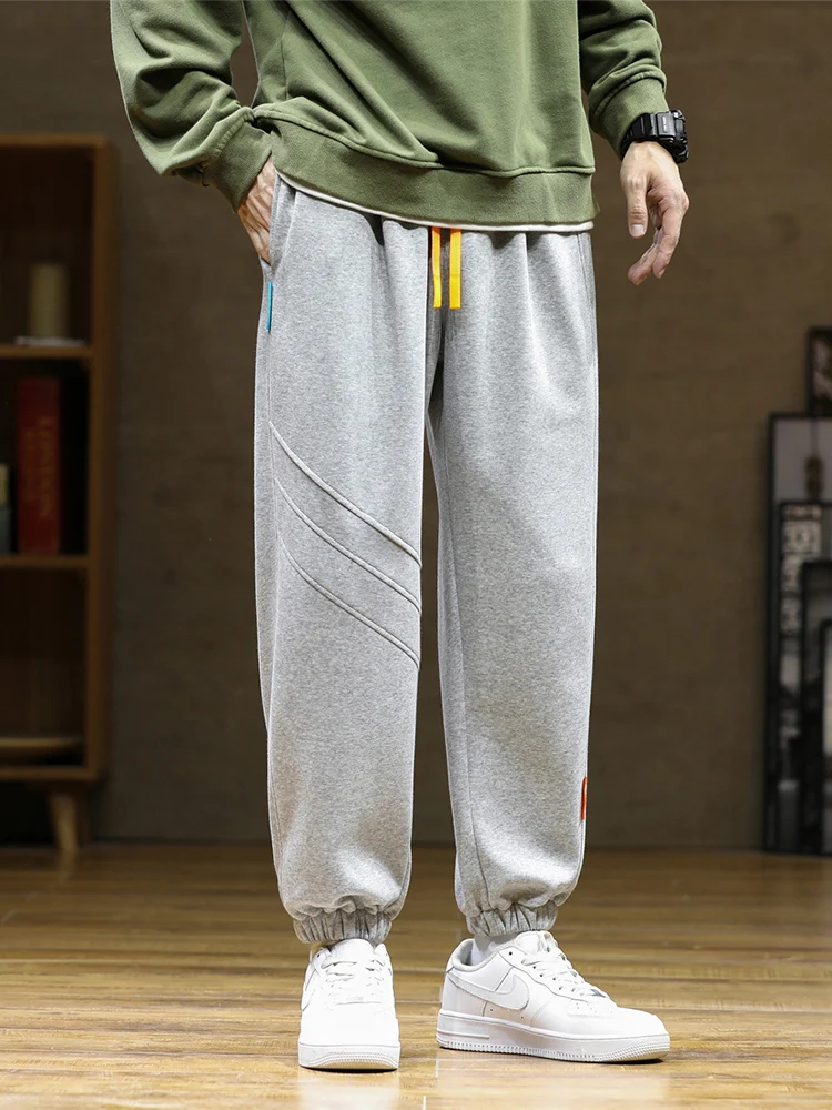 Spring Autumn Men\'s Baggy Sweatpants Colorfull Drawstring Cotton Trainning Jogger Pants