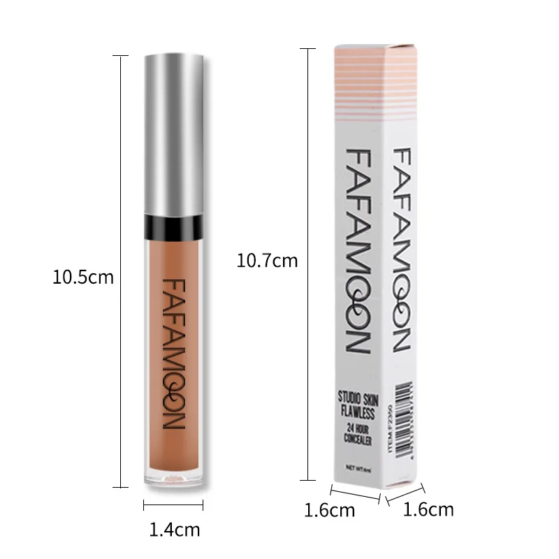 Corrector de base correctora líquida, 8 colores, antiojeras, pecas, resistente al agua, duradero, Invisible, corrector de poros, 2,5 ml