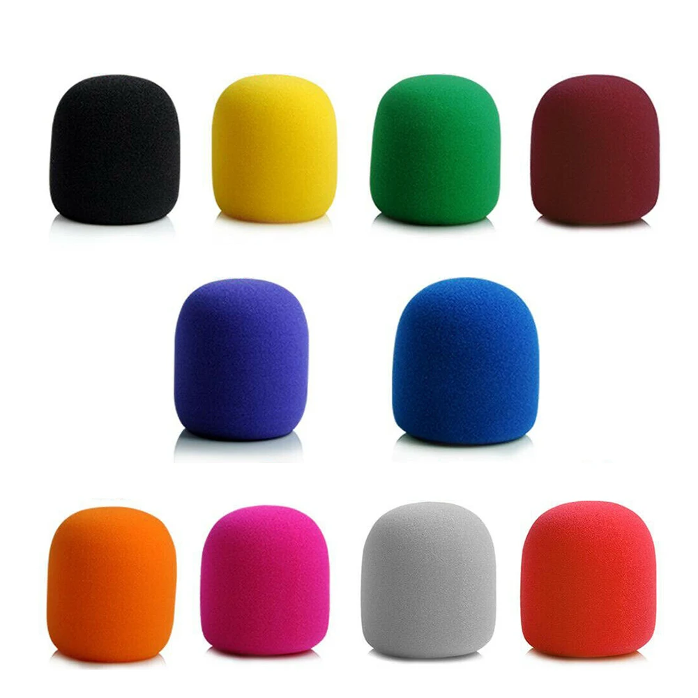 10pcs Microphone Foam Mic Sponge Cover Studio Windscreen Protective Grill Shield