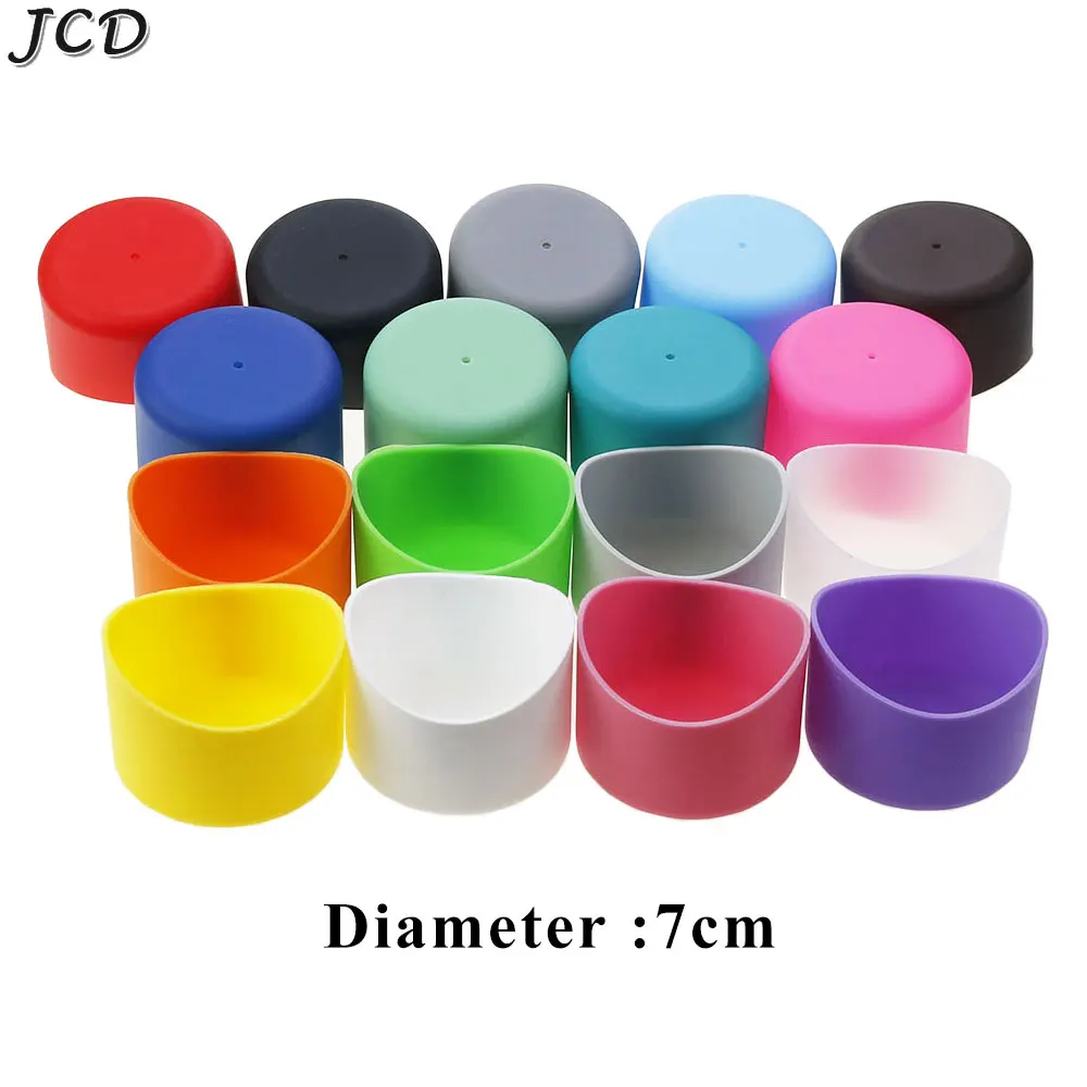 JCD 17Colors 7cm Water Bottle Bottom Cover Silicone Base Case Anti-collision Non-Slip Rubber Cup Protective Sleeve
