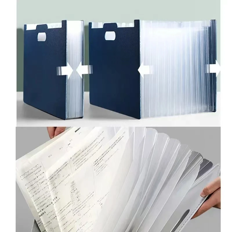 13-Compartment Expanding File A4 Expandable File Document Folder Expanding Folder Sorting Folder Size Large Capacity Waterproof