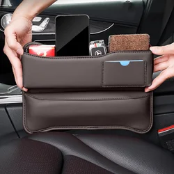 Multifunction Car Seat Gap Organizer Storage Box Leather Universal Crevice Side Storage Pocket Wallet Keys Card Phone Holder