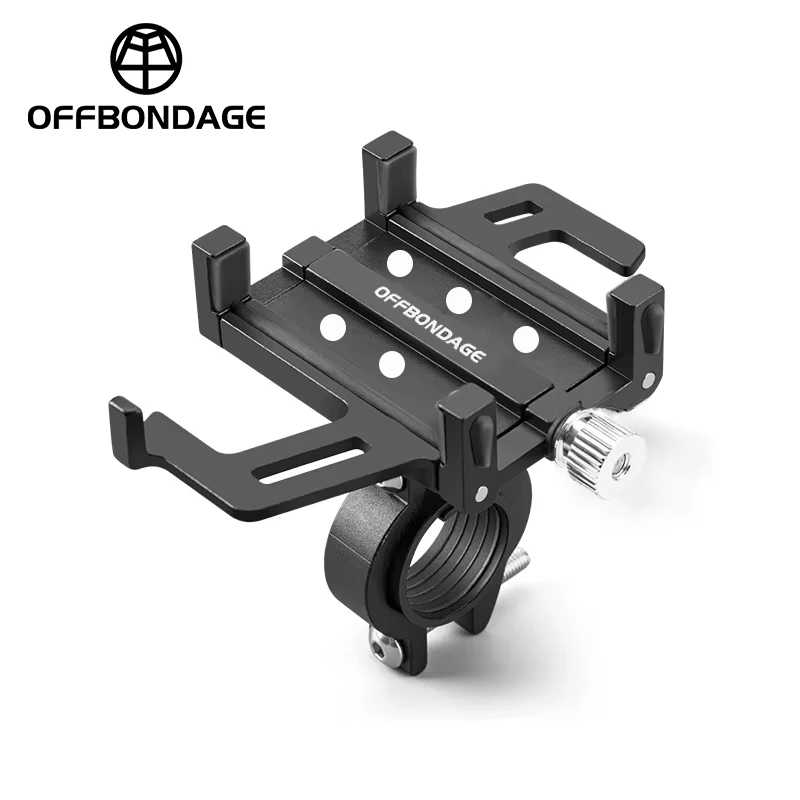 OFFBONDAGE Fahrrad-Telefonhalter, schnell zu entfernen, für Motorrad, Elektrofahrrad, Halterung aus Aluminiumlegierung, rutschfester MTB-Fahrrad-Telefonständer