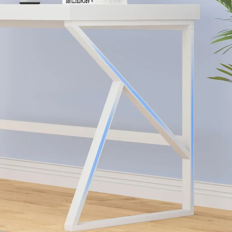 Moderner Home-Office-Computer tisch für Executive Writing Work Study Game, Schlafzimmer Wohnzimmer langer Student Computer tisch