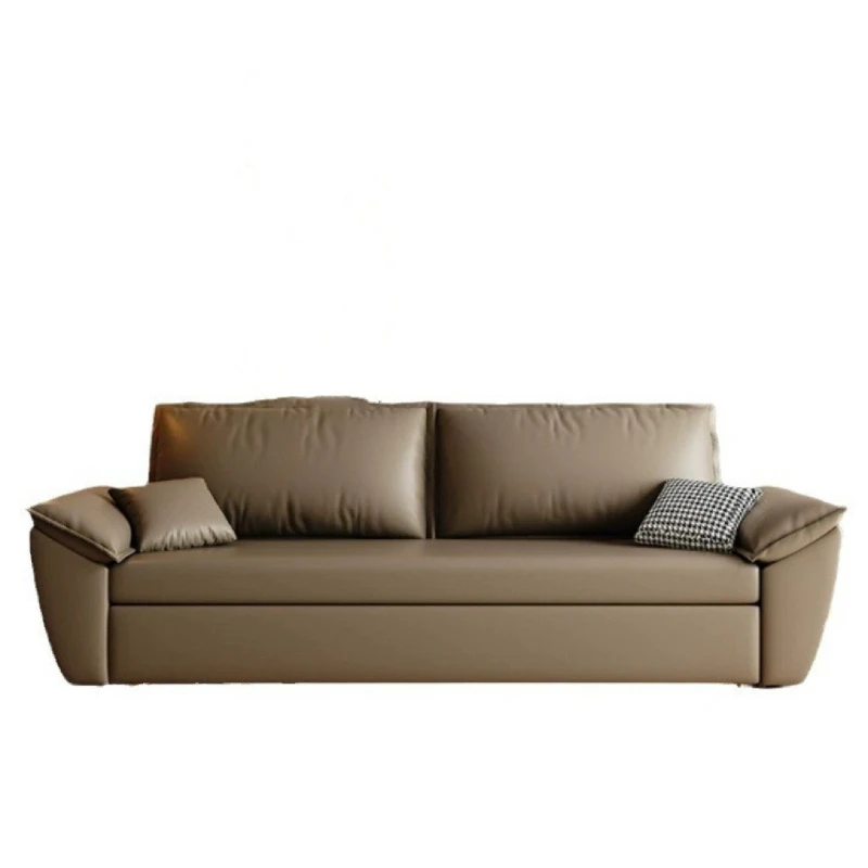 Modern simple sofa bed push-pull foldable multi-functional small apartment dual-purpose living room