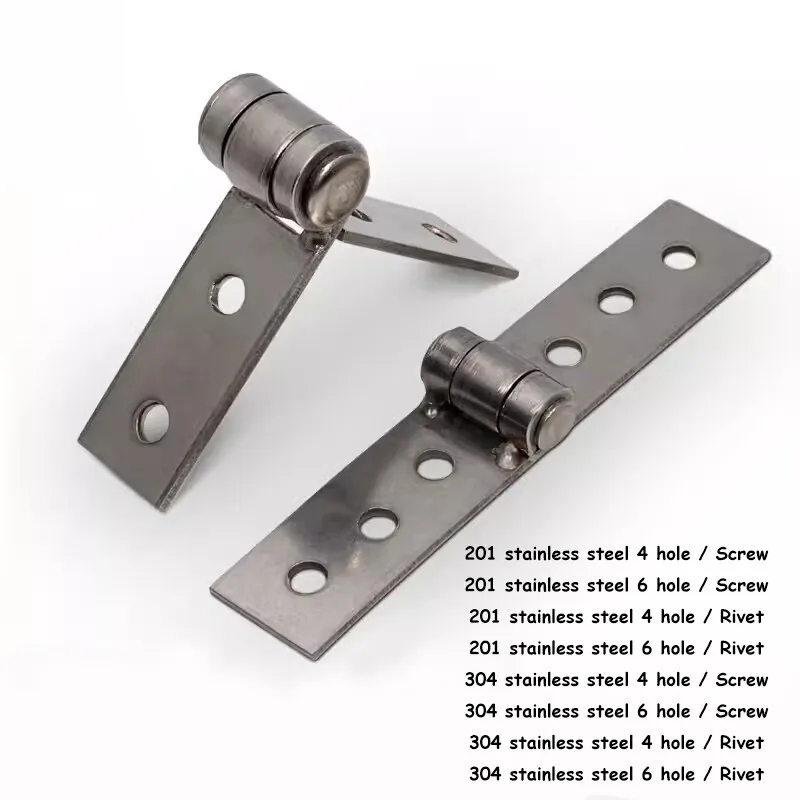 2pcs 201/304 Stainless Steel Frameless Folding Window Hinge Stainless Steel Door Window Furniture Hinge
