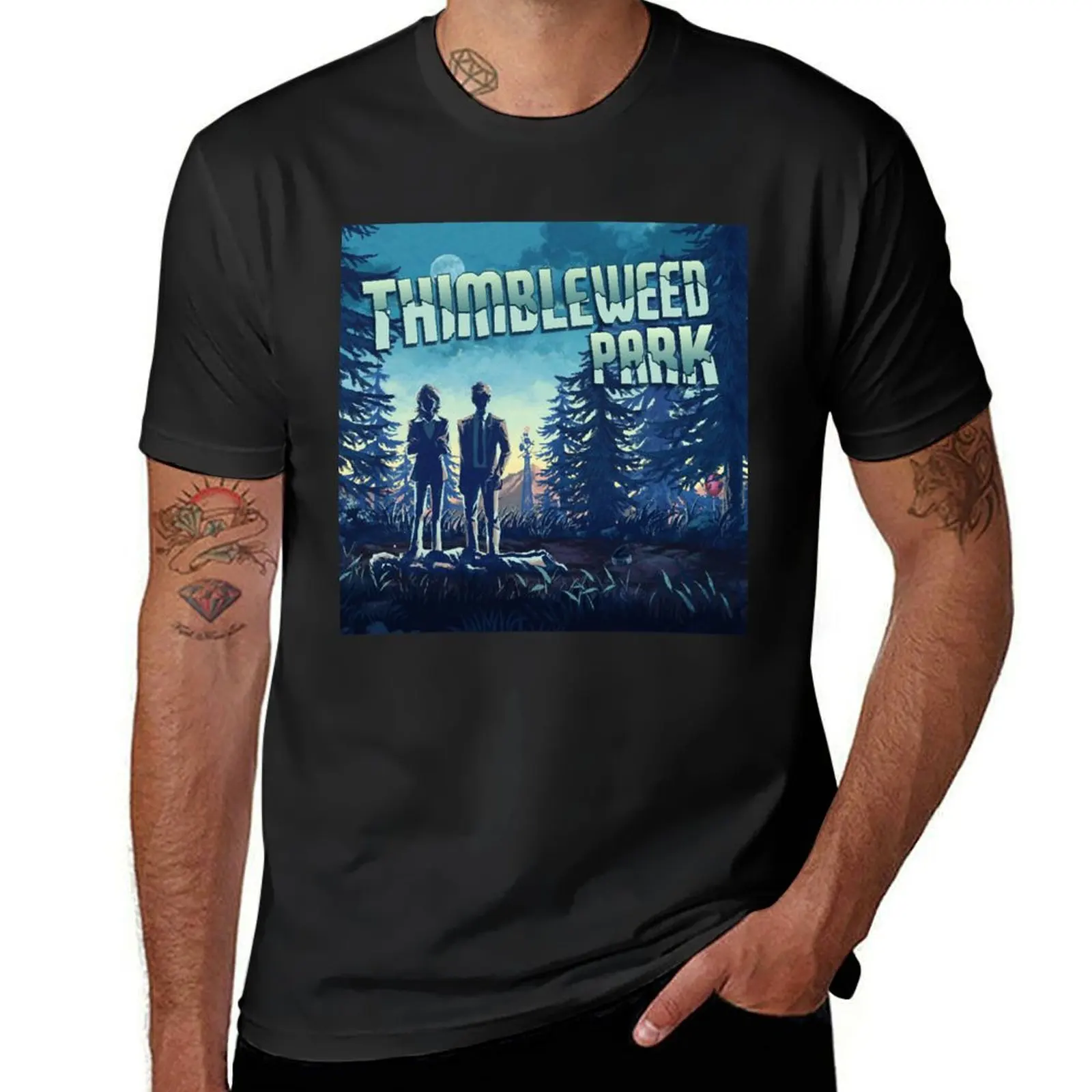 

Thimbleweed park T-Shirt animal prinfor boys customs tees slim fit t shirts for men