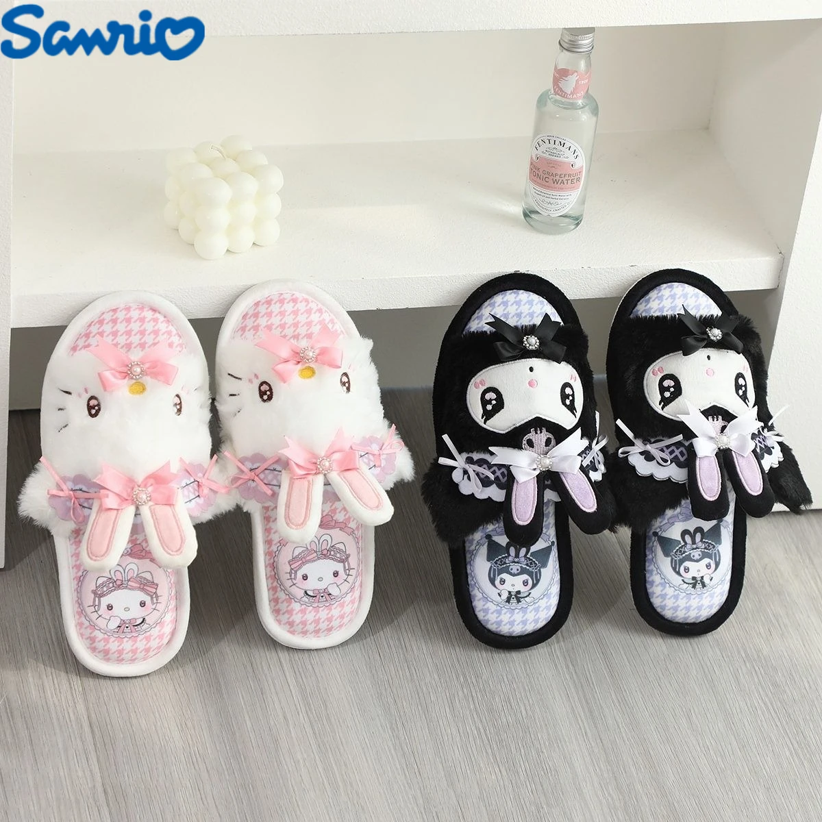 

Cartoon Hello Kitty Cotton Slippers Anime Character My Melody My Melody Accessories Home Indoor Kawaii Women's Non Slip Slippers