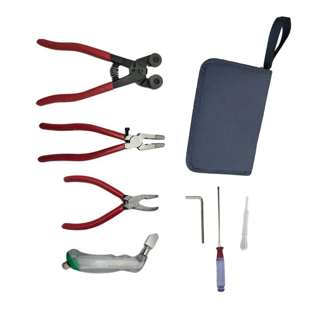 Glass Cutting Tool Set Oil Feed Glass Cutter Glass Breaking Pliers Glass Running