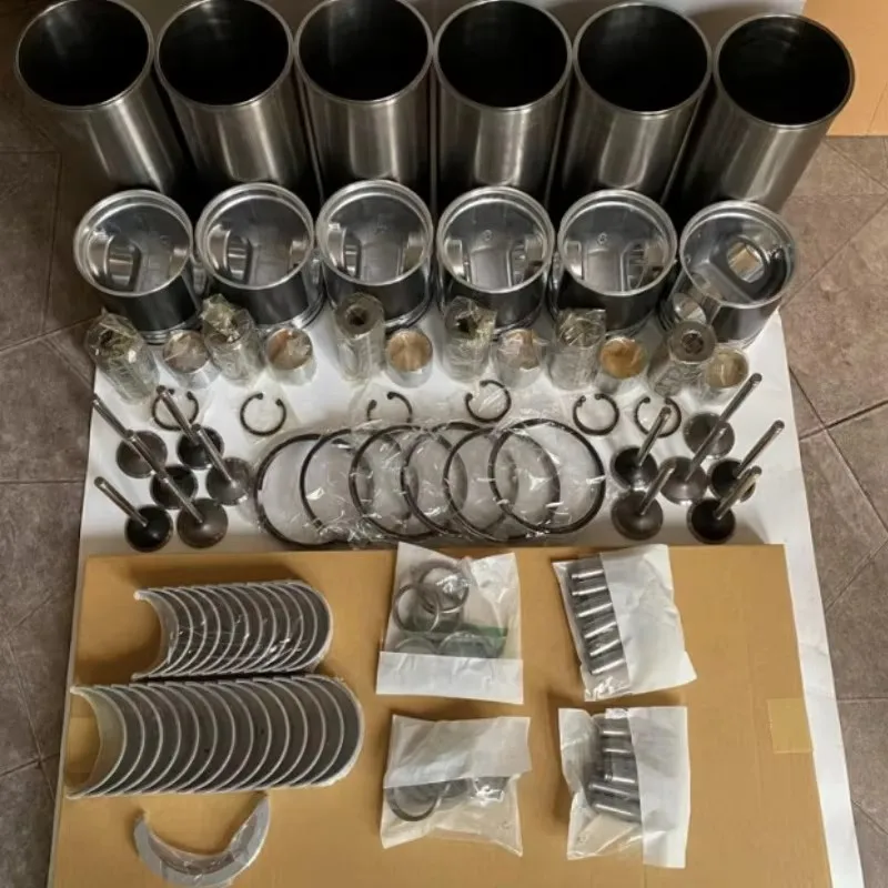 6D155 Engine Cylinder Liner Kit Piston 6128-31-2140 6128312140 6127-31-2410 Overhaul Repair Kit for PC400 Excavator Rebuild Kit