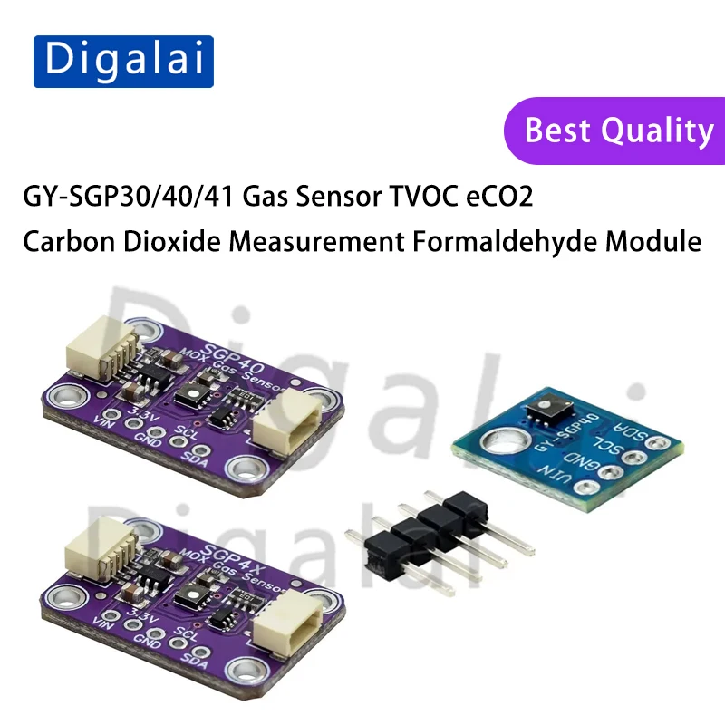 

SGP30 SGP40 SGP41 gas sensor TVOC eCO2 carbon dioxide measurement formaldehyde module