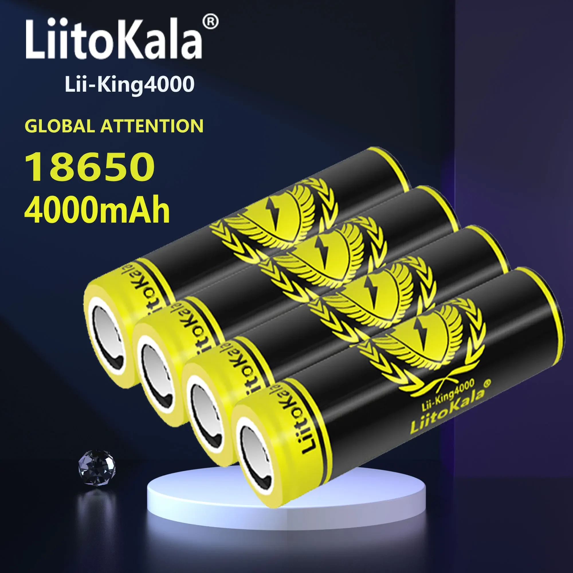 1-40 sztuk LiitoKala Lii-King4000 3.7V 18650 4000mAh 12A rozładowujące akumulatory do baterii latarki
