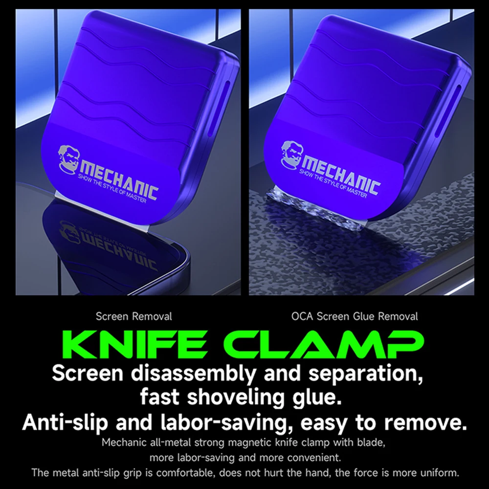 ميكانيكي ماج برو جميع المعادن المغناطيسي سكين كليب 5 شفرات لإصلاح الهاتف المحمول شاشة التفكيك OCA إزالة الغراء أداة القطع