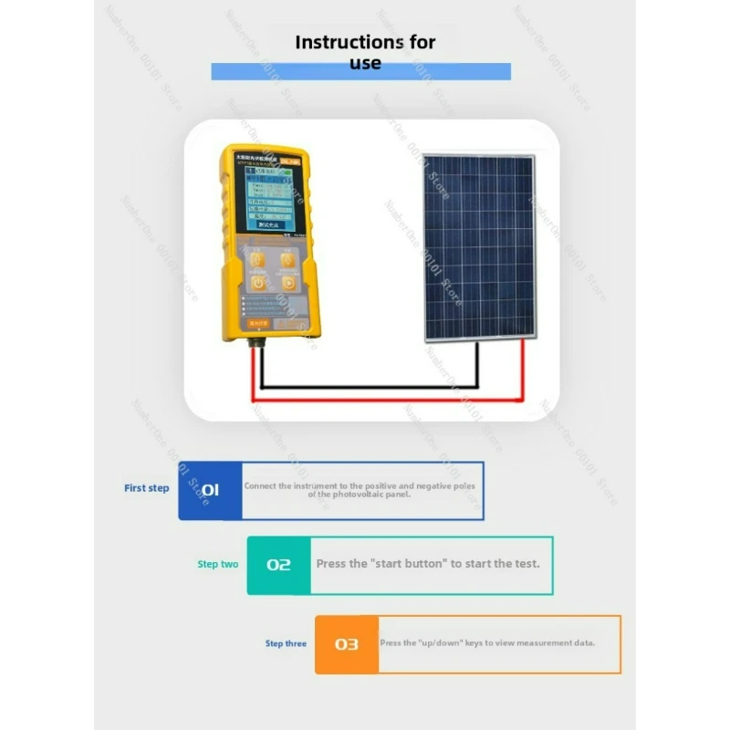 PVT801 Solar Panel Multimeter, PV Module Power Tester, Digital Photovoltaic Testing Meter for Solar Panel Detection