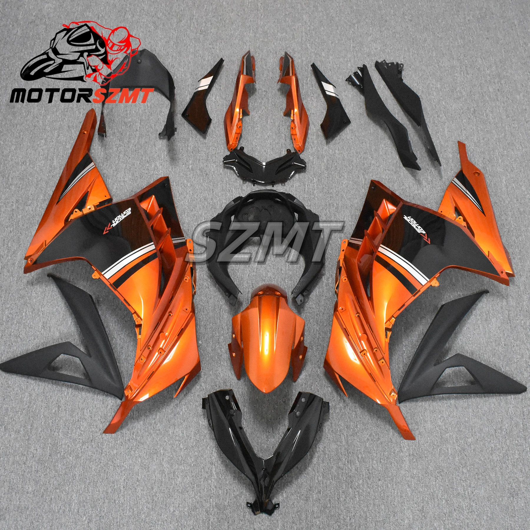 

Motorcycle Fairing Kit Suitable for Kawasaki Ninja 250 Ninja 300 13-17 Years EX250 EX300 2013 2014 2015-2017 Fairing Green Black