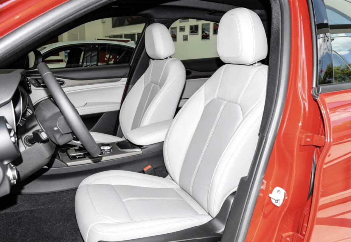 Für Alfa Romeo Stelvio 2017~2019 Maßgefertigte Autositzbezüge Luxuriöses Nappaleder 100% Passgenau Innenraumzubehör 360 ° Vollständige Abdeckung – Detail 8
