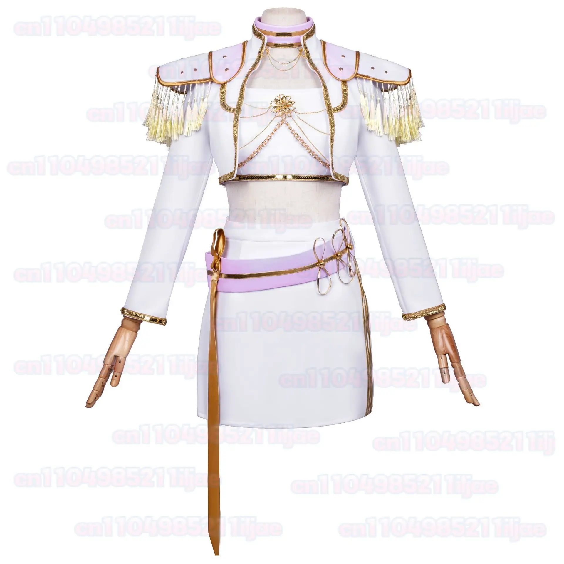 Girls Kpop Mira Cosplay Costume Kids Demon Hunters Zoey Rumi White Costume Set Stage Performance Children Halloween Clothes