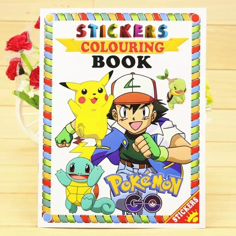 Pokemon Anime Painting Coloring Book Children Painting Pikachu Learning Cartoon Creative Painting Books Stationery Kids Gift