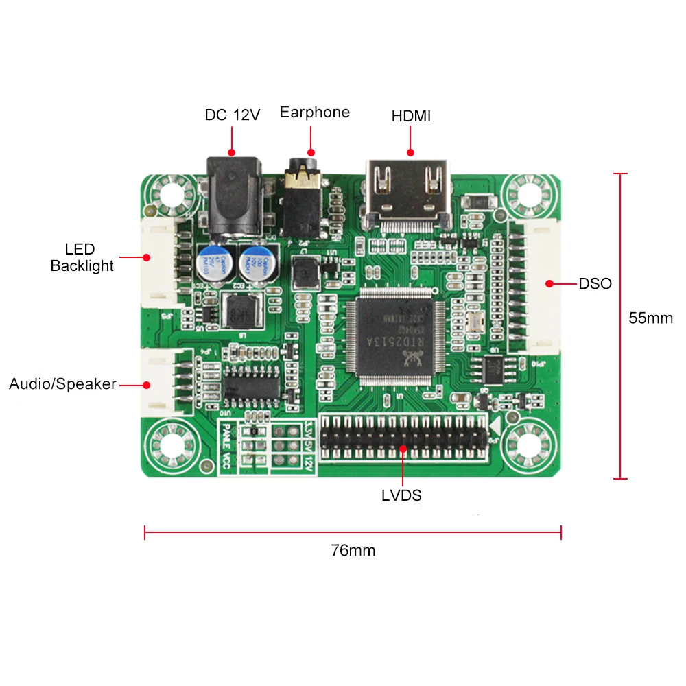 Imagem -03 - Módulo do Lcd com Painel de Controle Tela da Tira 50 Pinos Lvds Ttl Dj103ia03b 1920*720 800nite 10.3 Polegada