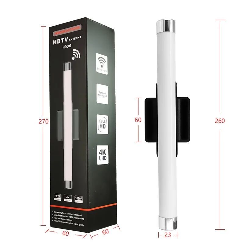 Antena de TV interna Digital VHF UHF IPTV para interiores, amplificador de señal de TV completo HD, receptor portátil DVB T2 TDT, antena Digital para TV