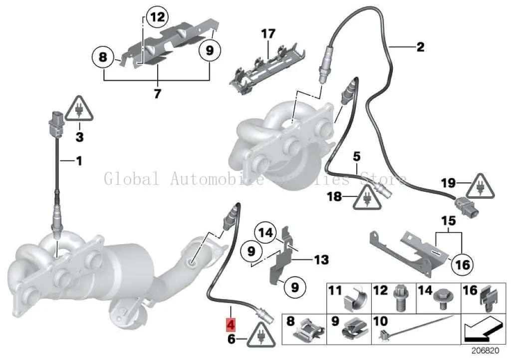 Oxygen Sensor O2 sensor 11787603022 for BMW F10 F01N F02N 135i 335i 523i 528i 530i 535i 640i 730i 730Li 740i 740Li X3 X4 X5 X6