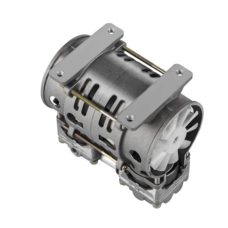 Portable Mini Oil-Free Air Compressor Pump with 12V/24V DC Silent Piston Pump Head Copper Wire Components Engine Motor