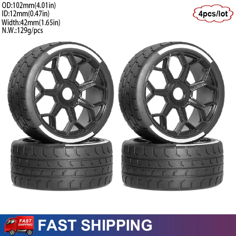 102mm-1-7-1-8-high-grip-rc-on-road-tires-wheels-for-arrma-outcast-limitless-fireteam-f1-hongnor-x3gt-km-rally-zd-racing-serpent