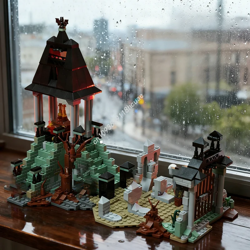 

653pcs MOC Creator 3 1 Cemetery Mausoleum Model D Set Building Blocks Construction Christmas Gifts Toy Idea Education Kids