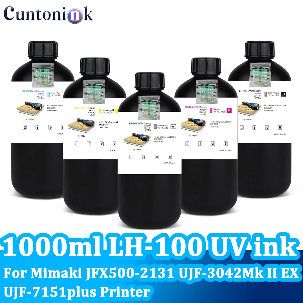 UV-Tinte 1000ml UV-Tinte LH-100 UV-Tinte mit Chip für Mimaki JFX500-2131 UJF-3042Mk II EX UJF-7151plus Drucker