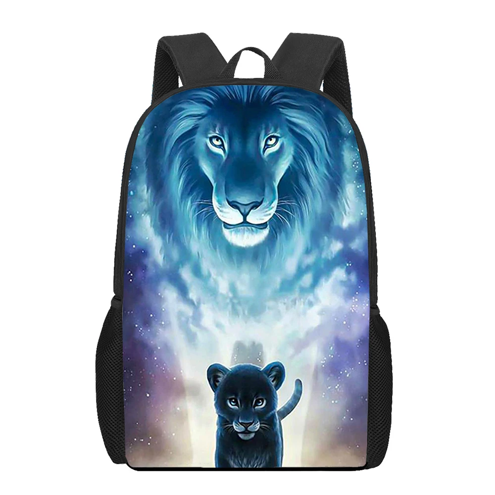 Wilde Illustration Löwen rucksack für Mädchen Grundschüler Muster Schult aschen Kinder Bücher tasche lässig Bagpack Bag Pack