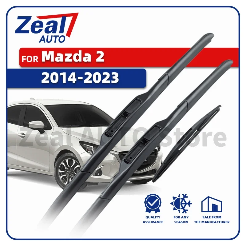 

LHD Front Rear Wiper Blades For Mazda2 Demio 2 DJ 2014-2023 2015 2016 2017 2018 2019 2020 2021 Windshield 22"17"14" Accessories