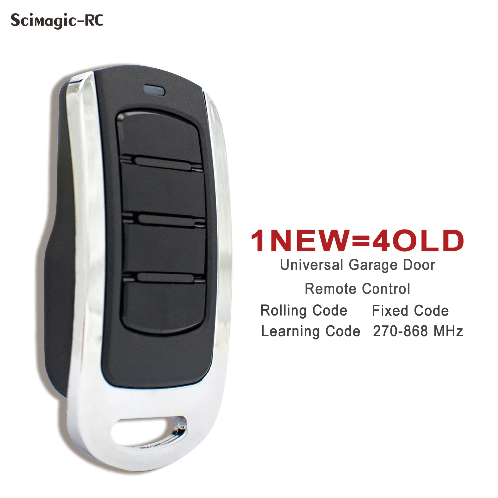 

Universal 280-868MHz Garage Door Remote Control 4 In 1 433.92MHz Rolling Code Gate Door Opener Handheld Transmitter