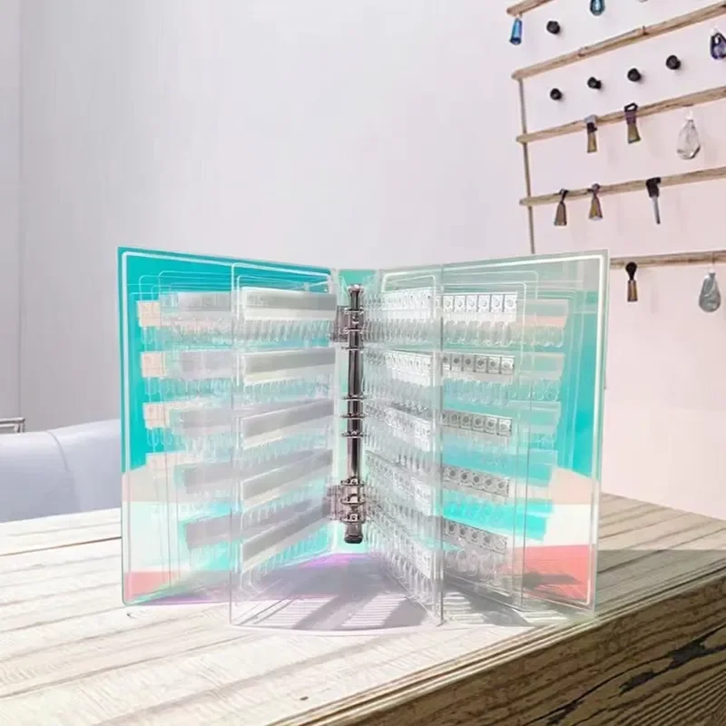 CHAORY Magnetic Acrylic Nail Plate DIY Display Stand with Gel Color Samples for Salon Practice and Manicure Tool Organization