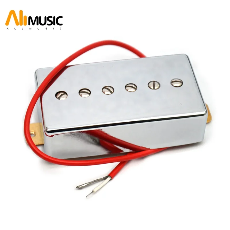 6 Adjustable Screw Humbucker Sized P90 Style Electric Guitar Pickups Single Coil Pickup N-50/B-52 Black/Gold/Chrome