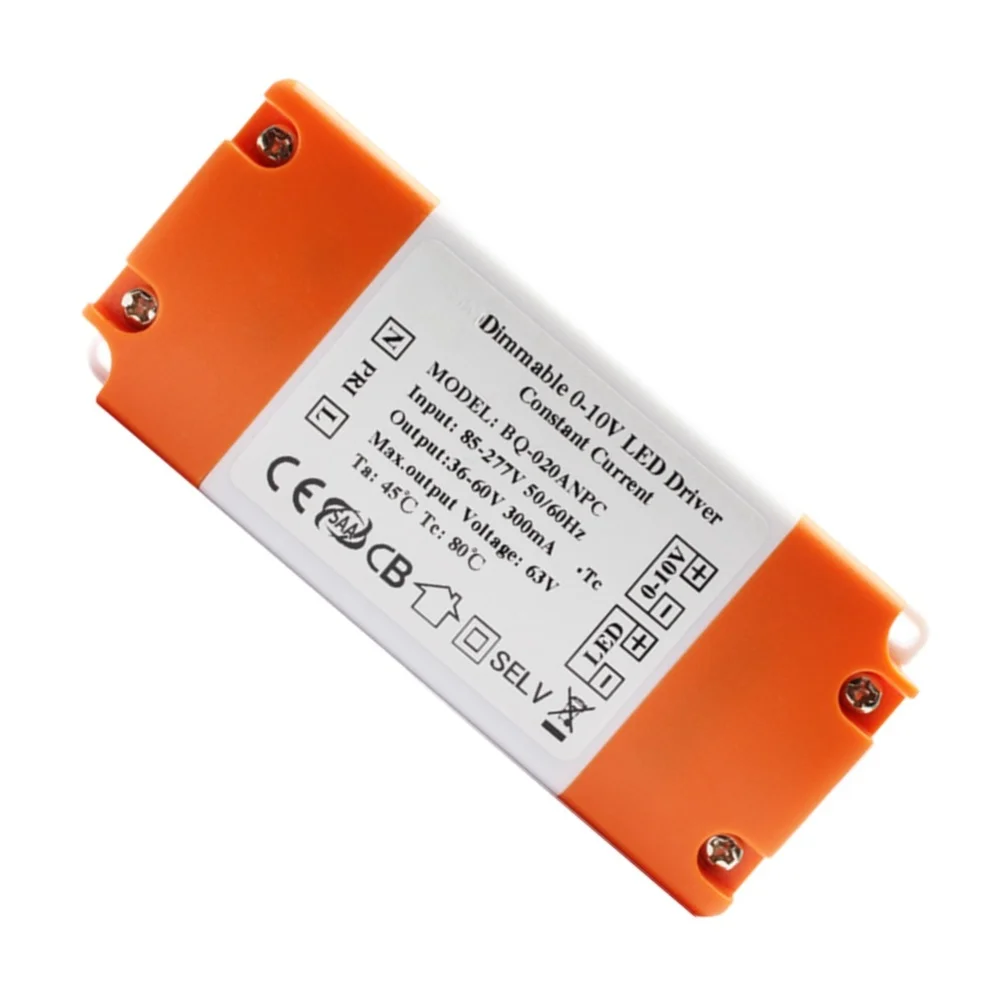 1pc 0-10V External LED Dimming Power Supply 12W-18W Isolated Constant Current Driver Adapter For Downlights Track Lights