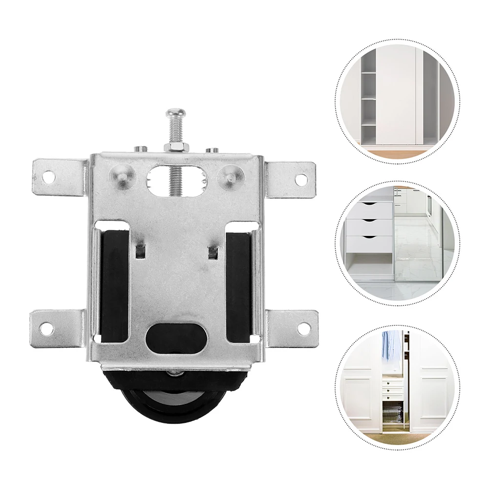 2Pair Iron Alloy Sliding Door Caster Adjustable Sliding Cabinets Door Replacement Roller Pulley For Furniture Closets Wardrobe view 6