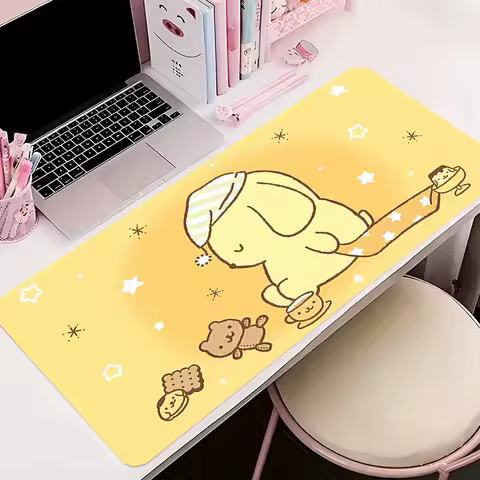 XXL Gaming Accessories Gamer P-pompompurin Keyboard Rubber Desk Mat Non-Slip Laptop Notebook Office Mousepad 900X400 Mouse Mats