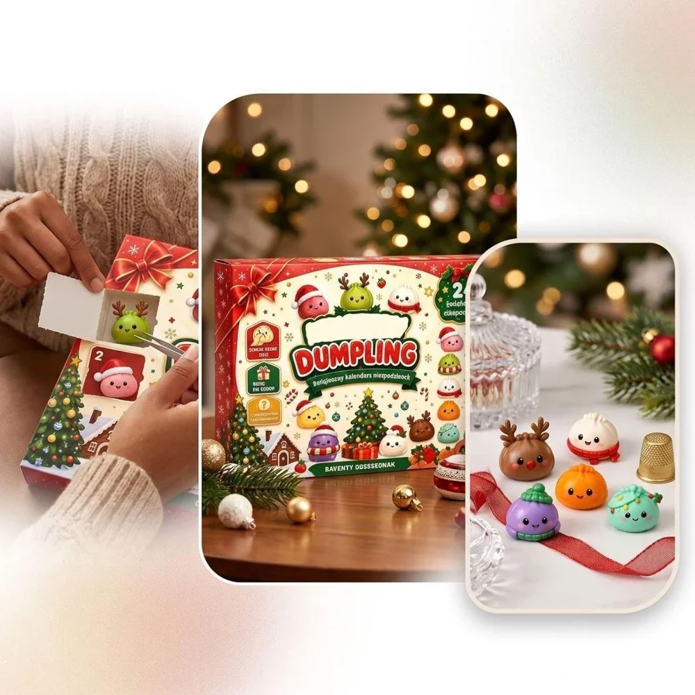 24-Tage-Weihnachts-Adventskalender-Geschenkset mit Weihnachtskugeln, Adventsornamente, Tischdeko, festliche Partygeschenke – Detail 2