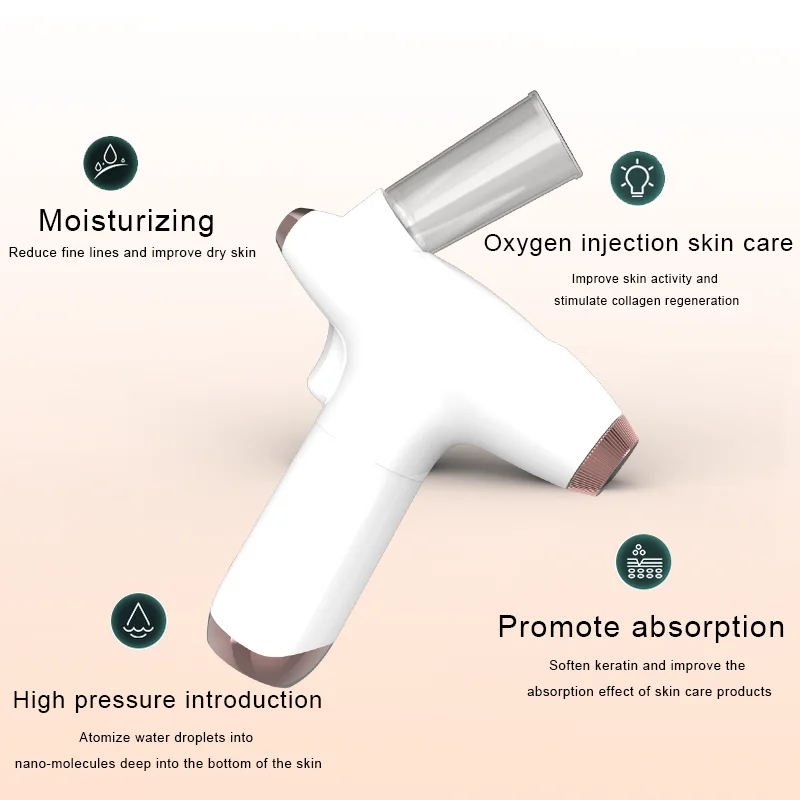 New Portable Mini Spray Gun Design High Pressure Handheld Oxygen Injection Instrument