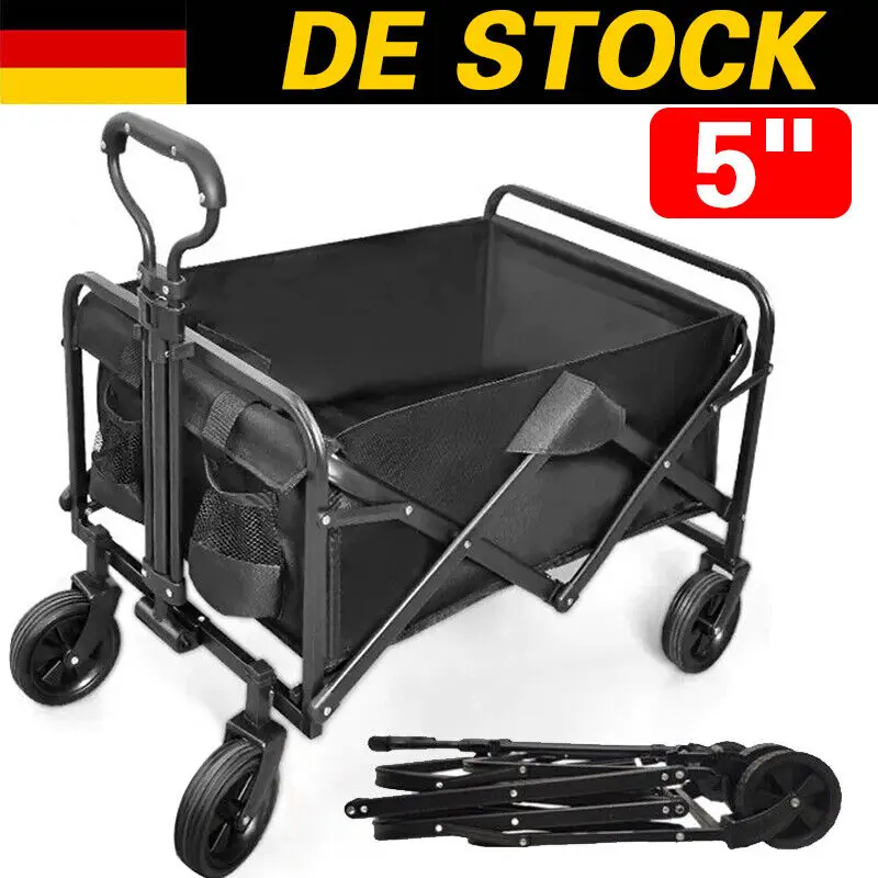 150kg Handwagen Bollerwagen Strandwagen faltbar klappbar Offroad große 360 Räder