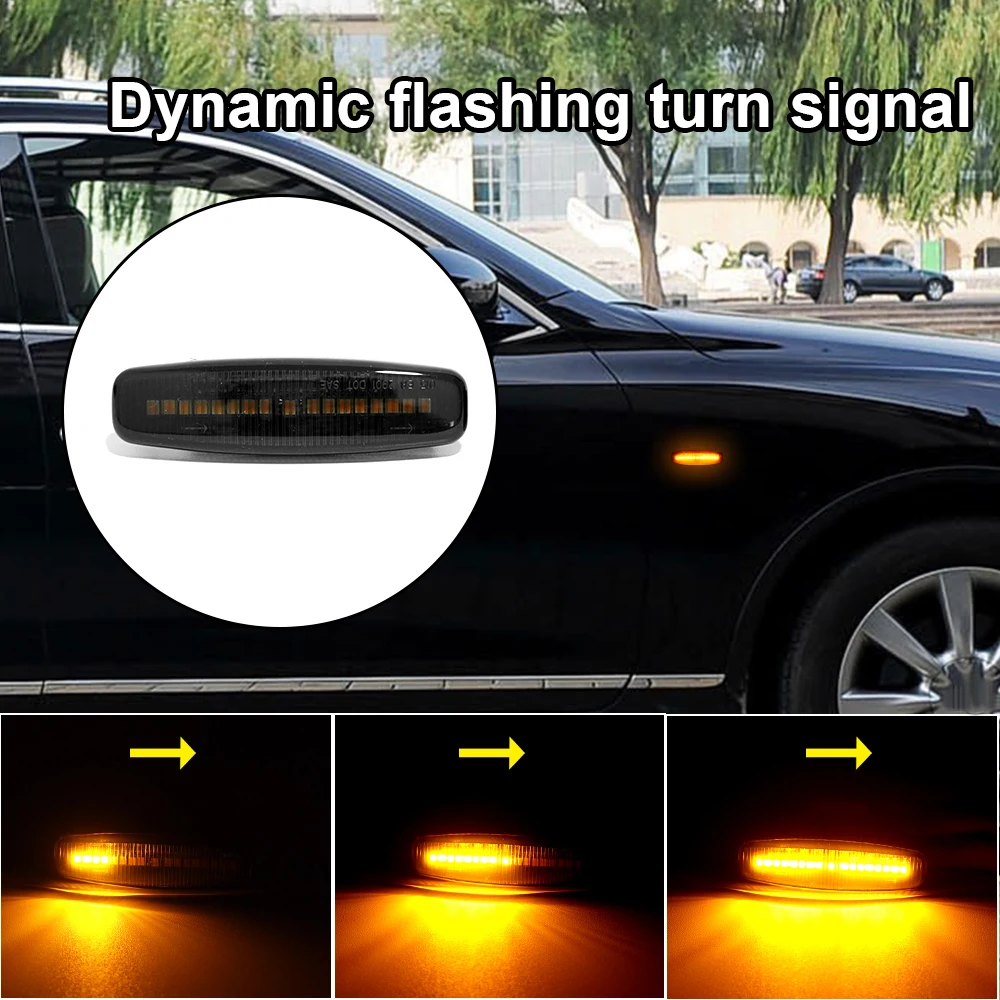 Led Dynamic Turn Signal Side Marker Fender Lamp For Nissan Fuga Y50 Murano Z51 Pathfinder R52 Skyline V36 For Infiniti EX FX JX