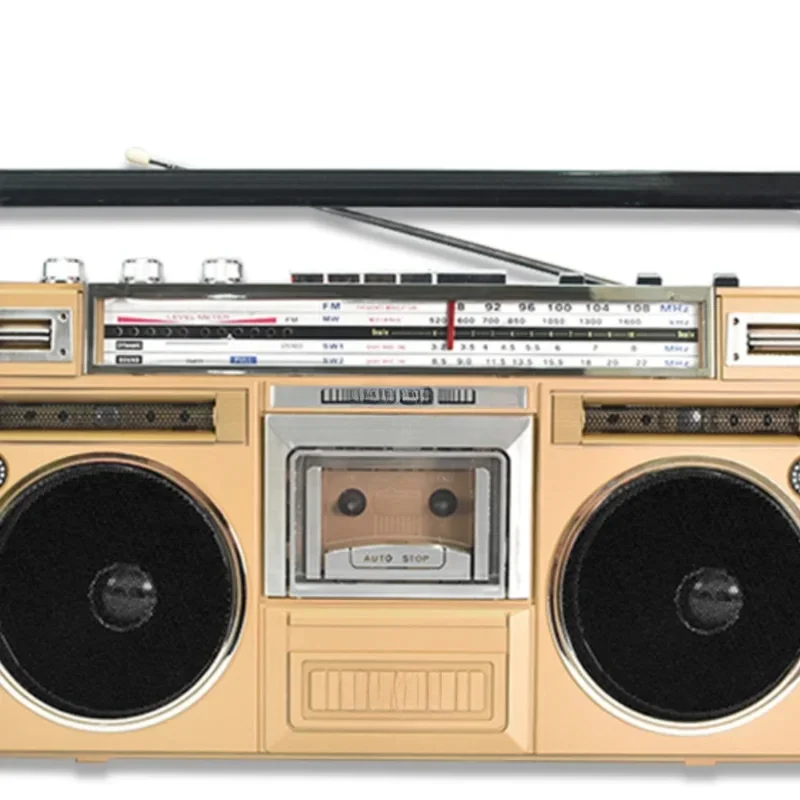 Retro radio stereo old-fashioned tape Bluetooth portable recorder cassette recording two-channel playback U disk transcription