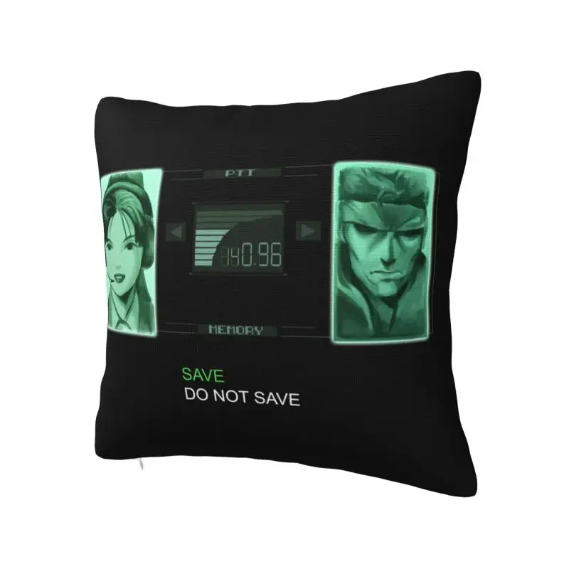 Luxury Metal Gear Solid Codec Cushion Covers 40x40cm Velvet Video Game Lover Pillow for Sofa Square Pillowcase Decoration